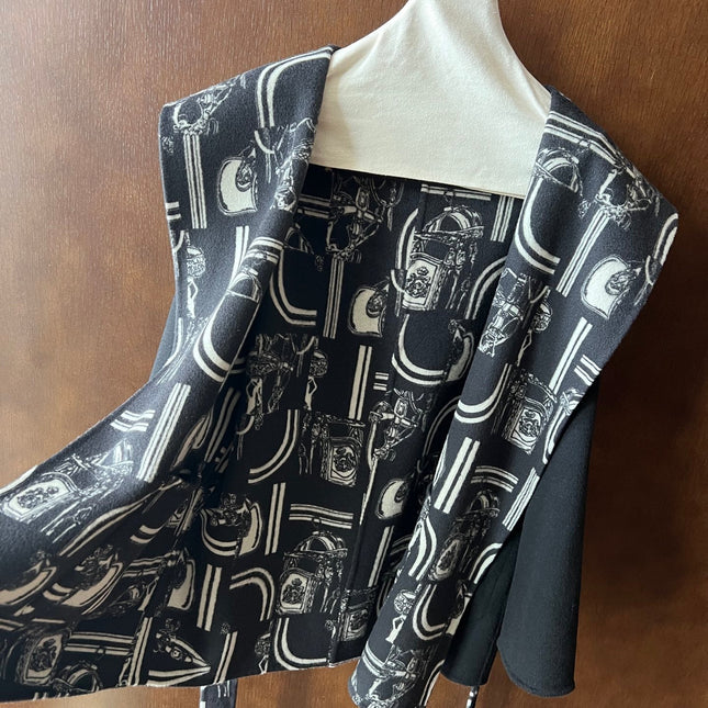 HERMES 25S REVERSIBLE LONG HOODED COAT 047