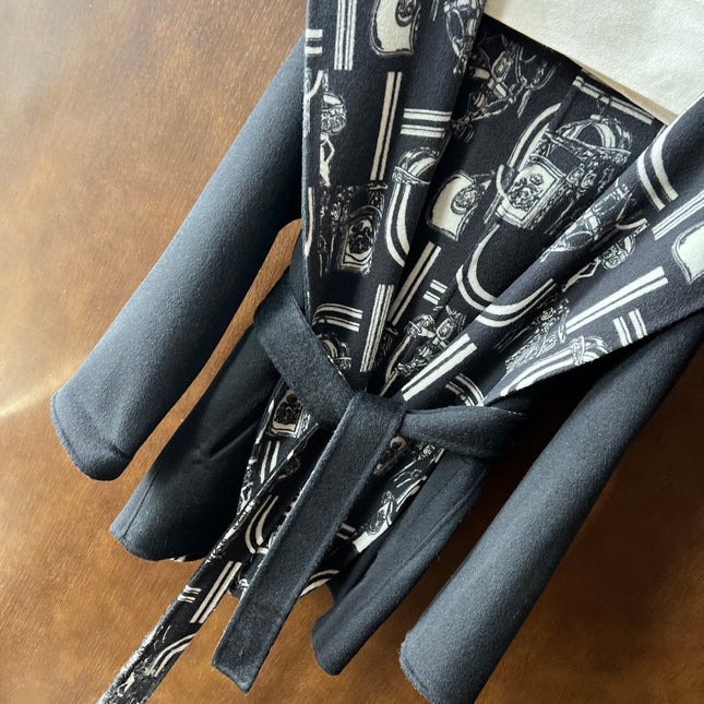 HERMES 25S REVERSIBLE LONG HOODED COAT 047