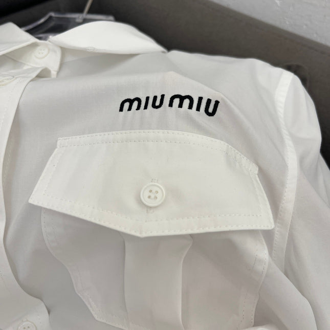 MIUMIU SHIRT AND SKIRT SET STYLE 28