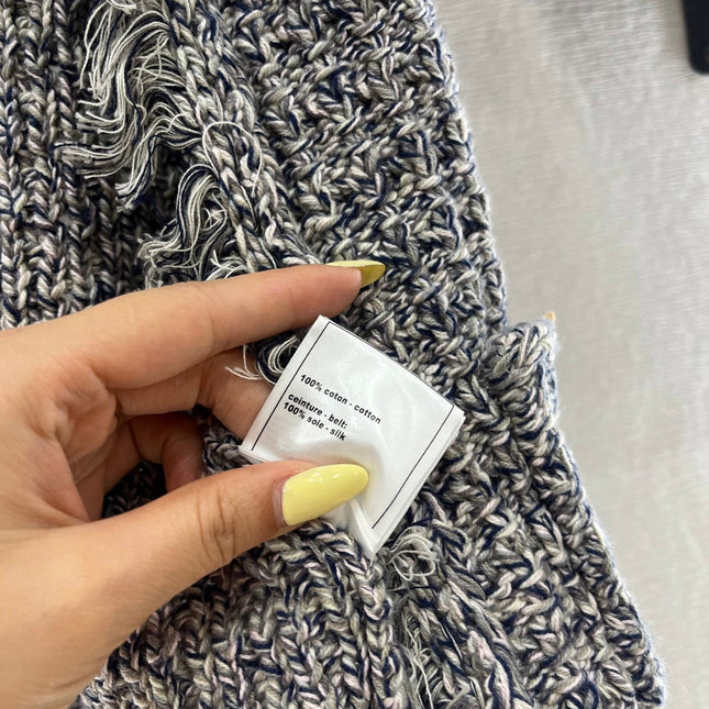 KNITTED ROUND-NECK BLAZER 25S IN COTTON YB 265662