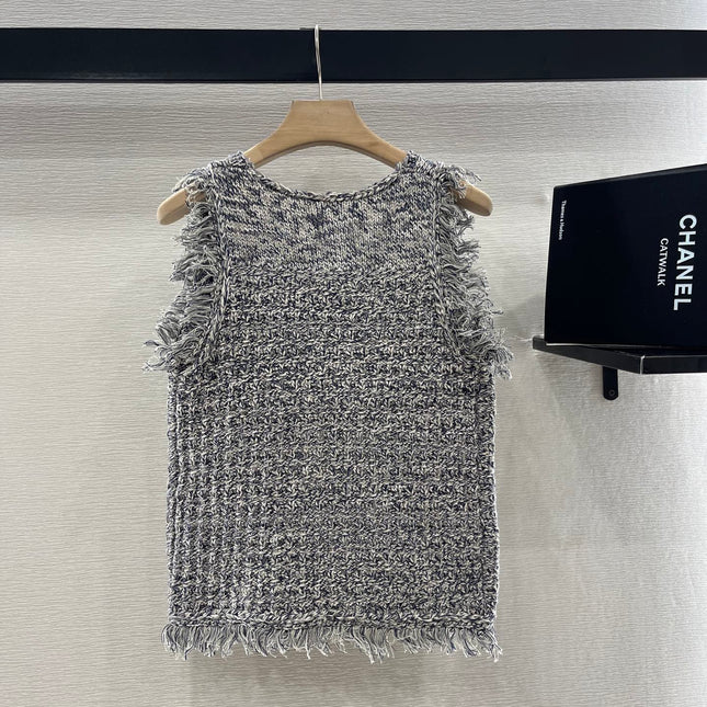 KNITTED ROUND-NECK BLAZER 25S IN COTTON YB 265662