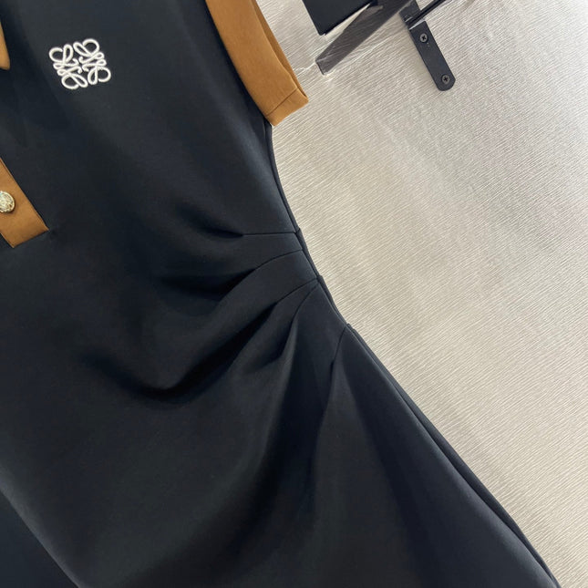 SHORT-SLEEVE COLLAR DRESS 25S IN COTTON 265670