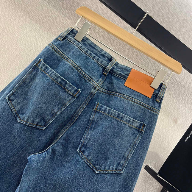 LOEW 25S STRAIGHT LEG JEANS DENIM EMBROIDERED LOGO 263361