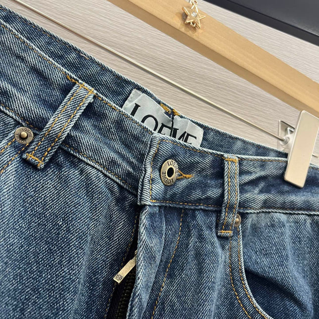 LOEW 25S STRAIGHT LEG JEANS DENIM EMBROIDERED LOGO 263361