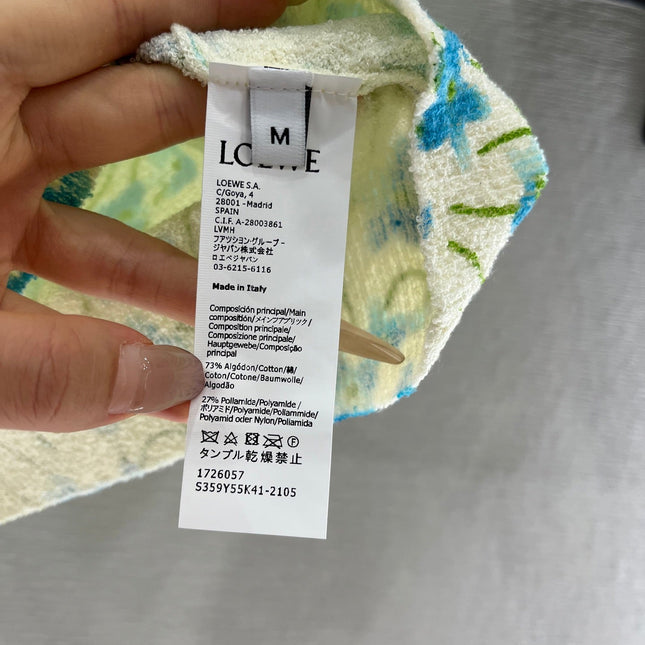 LOEW 25S SHORT SLEEVE SWEATER KNIT FLORAL 264994