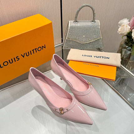 6AM HIGH HEELS 55 MM IN LIGHT PINK PATENT LAMBSKIN