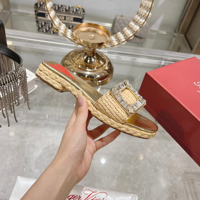 ESPADRILLES MULES IN BEIGE RAFFIA