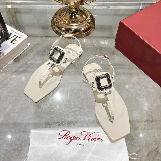 VIV' BY THE SEA SANDALS IN WHITE CALFSKIN