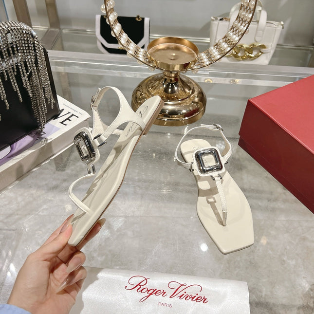 VIV' BY THE SEA SANDALS IN WHITE CALFSKIN