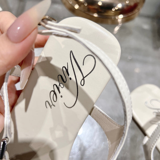 VIV' BY THE SEA SANDALS IN WHITE CALFSKIN