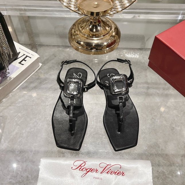 VIV' BY THE SEA SANDALS IN BLACK CALFSKIN