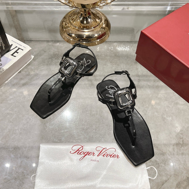 VIV' BY THE SEA SANDALS IN BLACK CALFSKIN