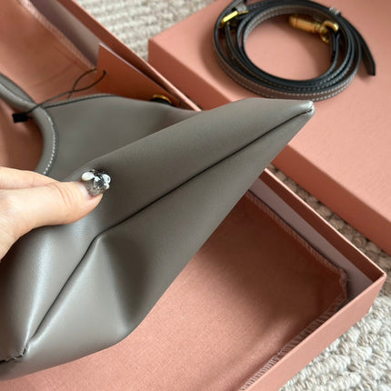 IVY SMALL TOTE BAG 22 IN GRAY CALFSKIN