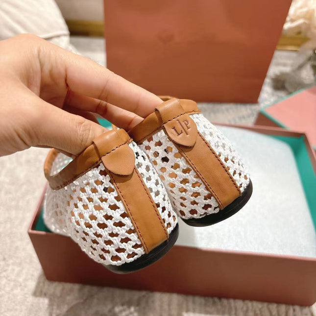 FLAT SHOES IN WHITE MESH FABRIC