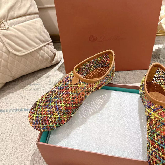 FLAT SHOES MULTICOLOR MESH FABRIC