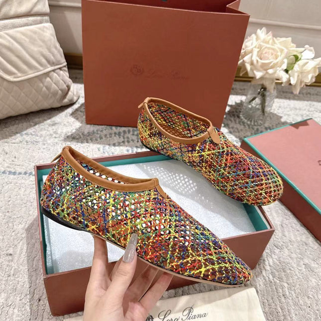 FLAT SHOES MULTICOLOR MESH FABRIC