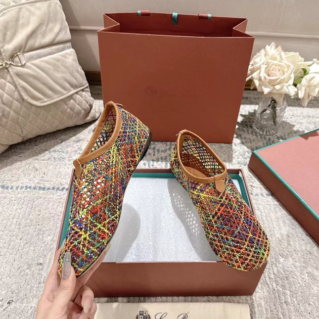 FLAT SHOES MULTICOLOR MESH FABRIC