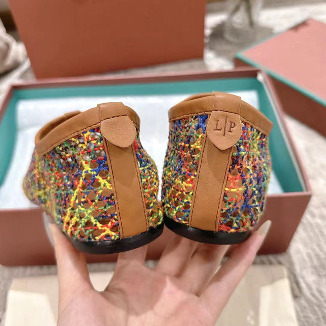 FLAT SHOES MULTICOLOR MESH FABRIC