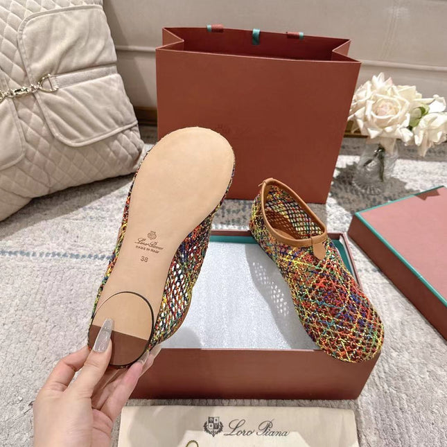 FLAT SHOES MULTICOLOR MESH FABRIC