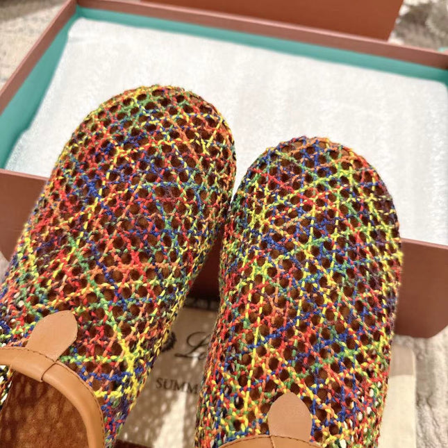 FLAT SHOES MULTICOLOR MESH FABRIC