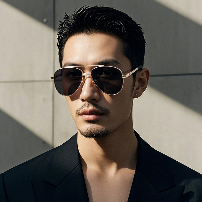SIGNATURE C DE AVIATOR FRAME SUNGLASSES CK0614 IN METAL