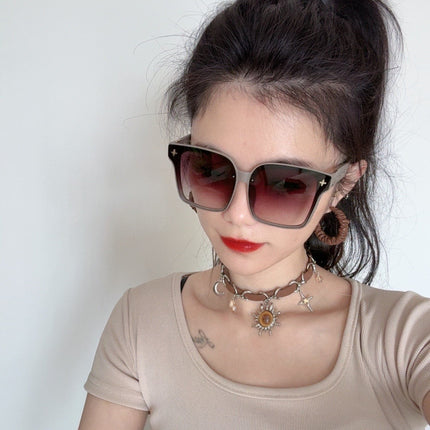 SQUARE SUNGLASSES L2132 IN ACETATE