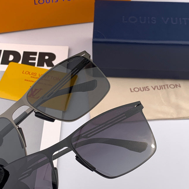 RECTANGULAR SUNGLASSES L169 IN METAL