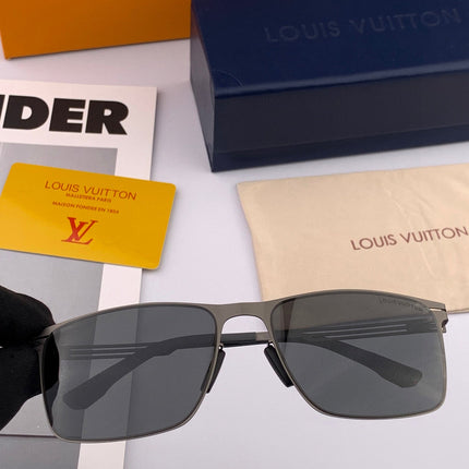 RECTANGULAR SUNGLASSES L169 IN METAL