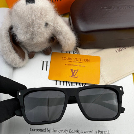 SQUARE SUNGLASS L8510 IN BLACK ACETATE FRAME