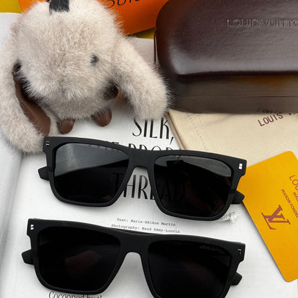 SQUARE SUNGLASS L8510 IN BLACK ACETATE FRAME