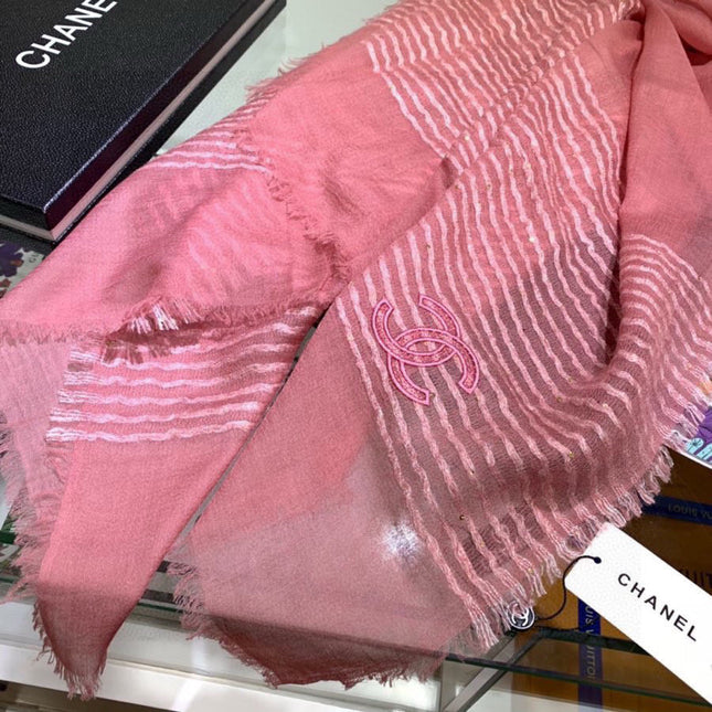 CHANEL 25S SCARF 200 IN CASHMERE VELVET 735756