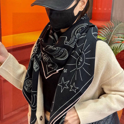 CHANEL 25S SCARF 140 IN SILK 735811