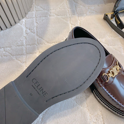 CHANEL 25S ARC DE TRIOMPHE LOAFERS IN ROSEWOOD CALFSKIN GOLD HARDWARE