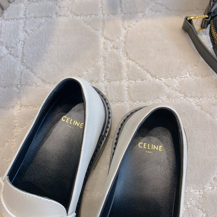 CHANEL 25S ARC DE TRIOMPHE LOAFERS IN WHITE CALFSKIN GOLD HARDWARE