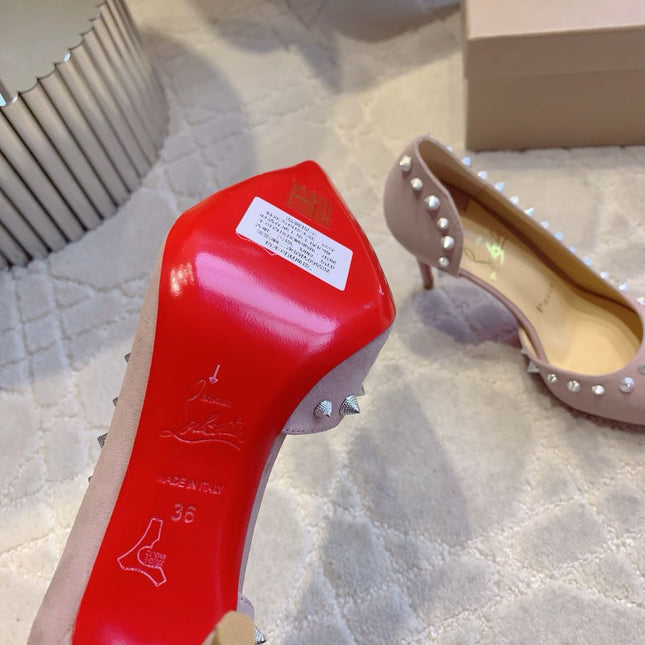 IRIZA PUMPS 85MM IN LIGHT PURPLE SUEDE SILVER SPIKES