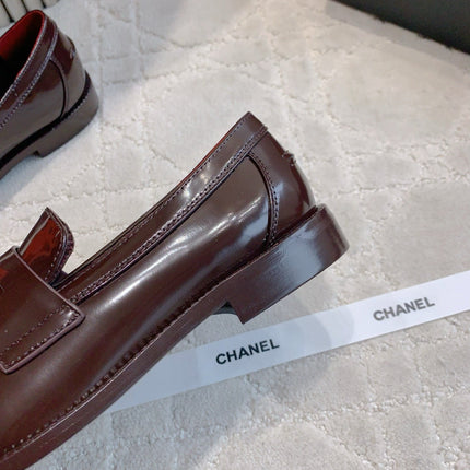 CHANEL 25S MOCCASINS IN ROSEWOOD CALFSKIN GOLD HARDWARE