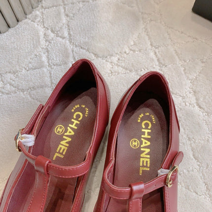 CHANEL 25S MARY JANE IN BLACK AND ROSEWOOD CALFSKIN GOLD HARDWARE