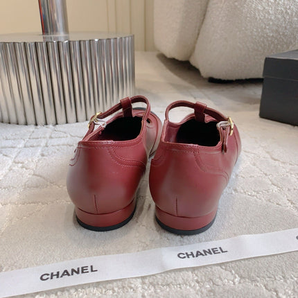 CHANEL 25S MARY JANE IN BLACK AND ROSEWOOD CALFSKIN GOLD HARDWARE