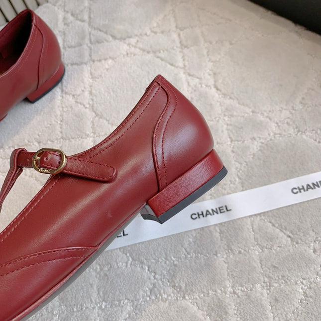 CHANEL 25S MARY JANE IN BLACK AND ROSEWOOD CALFSKIN GOLD HARDWARE