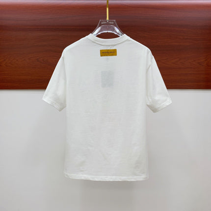 LV T-SHIRT COLORFUL LOGO IN WHITE COTTON 238876