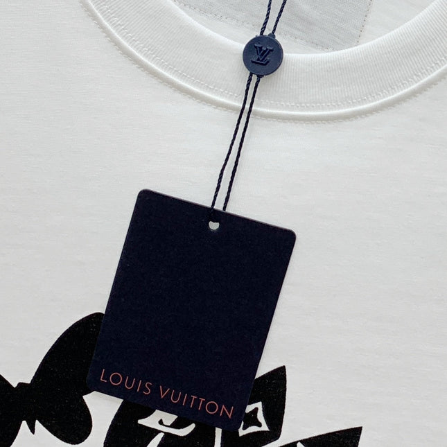 LV T-SHIRT IN WHITE PURE COTTON CLASSIC LOGO PATTERN 238880