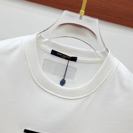 LV T-SHIRT IN WHITE COTTON STYLIZED LOGO 238872