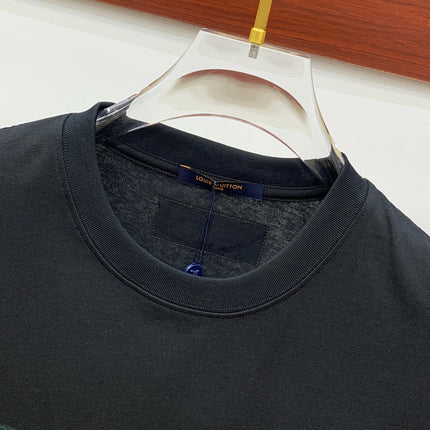 LV T-SHIRT STYLIZED LOGO IN BLACK COTTON 238875