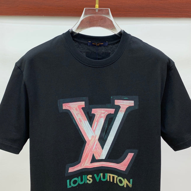 LV T-SHIRT IN BLACK PURE COTTON 238887
