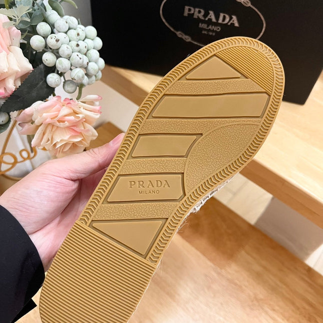 Pra Slide 20 Beige Velvet Sole Raffia