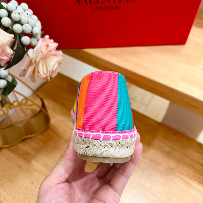 GARAVANI PRINTED COLORFUL CANVAS LOAFER WITH EMBROIDERED LOGO