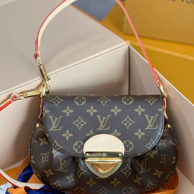 LV 25S SUNSET 27 IN BROWN MONOGRAM CALFSKIN GOLD HARDWARE