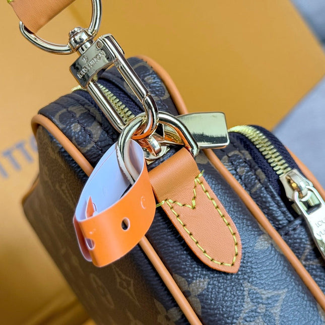 LV 25S TROCADERO MEDIUM MESSENGER BAG 25 IN BROWN MONOGRAM CANVAS GOLD HARDWARE