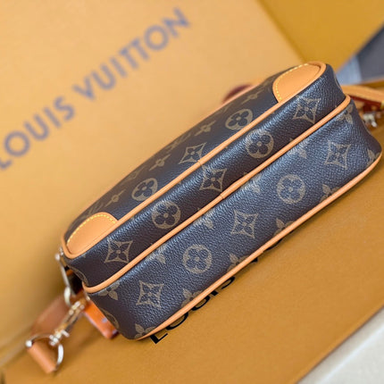 LV 25S TROCADERO MEDIUM MESSENGER BAG 25 IN BROWN MONOGRAM CANVAS GOLD HARDWARE