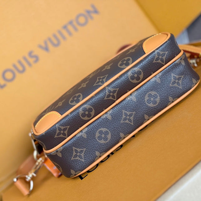 LV 25S TROCADERO MEDIUM MESSENGER BAG 25 IN BROWN MONOGRAM CANVAS GOLD HARDWARE